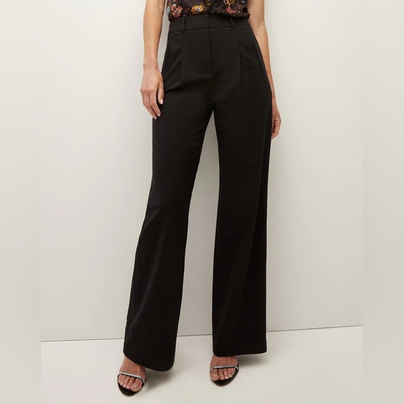 NWOT Veronica Beard Size 8 Ollie High Waist Wide Leg Pants - Black - Picture 5 of 12